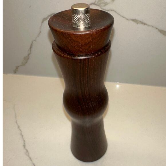New Vintage Haenlein Winterthur Dark Wood Teak Pepper Mill Mid-Century Modern - Picture 2 of 8